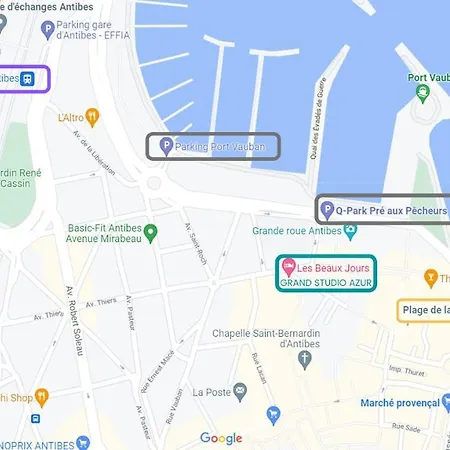 Grand Azur Avec Terrasse - Vieil Apartamento Antibes