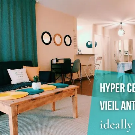 Grand Azur - Ideal Couple En Escapade Vieil - Terrasse - Climatisation - Wifi Hd - Gravette & Gare Sncf 5min A Pied - Port Vauban A Pied - Vieille Appartement *